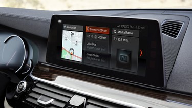 An image of BMW's infotainment system with Connect+.