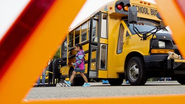 School children take part in the 12th annual First Riders event at Northlands, in Edmonton.