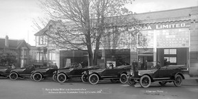 A Studebaker dealership in Vancouver in 1917.