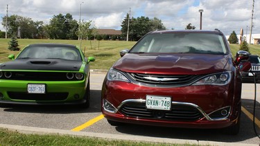 Green vs. Green. Andrew McCredie spent a couple of schizophrenic weeks this summer driving a 2017 Dodge Challenger T/A followed by a 2017 Chrysler Pacifica Hybrid.