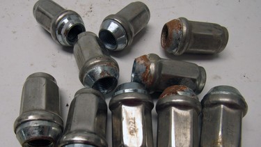 The thin metal on capped wheel nuts can swell, crack or deform over time.