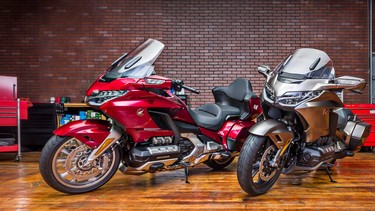 The 2018 Honda Gold Wing Tour and Gold Wing.