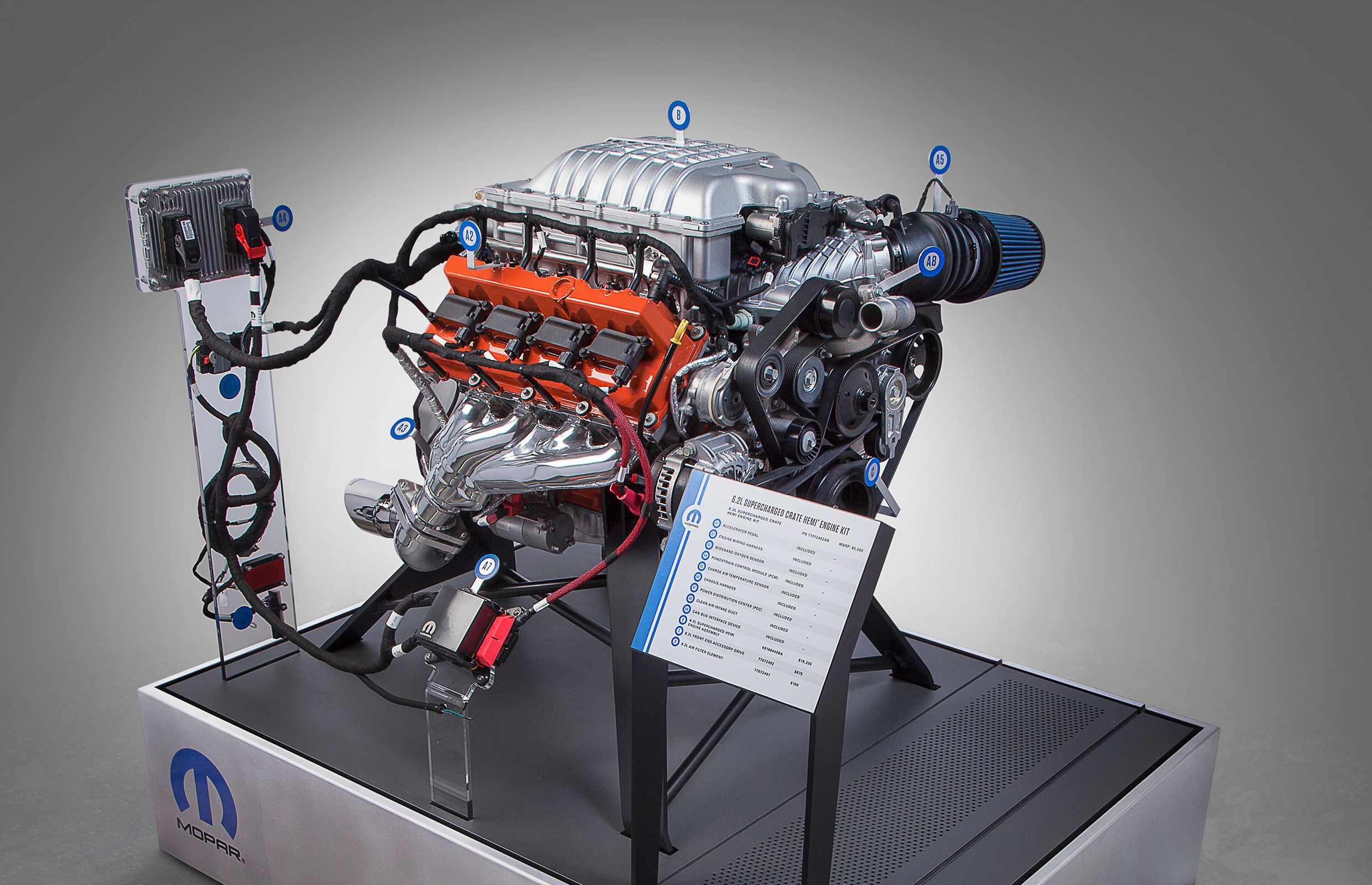 Mopar unveils factory-backed, 6.2L supercharged Hellcat 'crate' engine