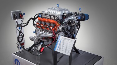 The Hellcat's 6.2-litre Hemi V8 is now available as a 'crate' engine.