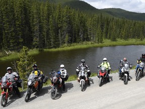 Alan Connor's first MotoMojo tour of Western Canada makes a stop by a mountain lake.