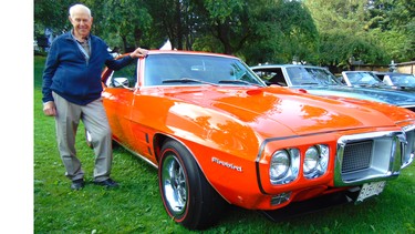Bruce Graham with the restored Pontiac Firebird H.0. he bought new in October 1969.