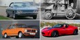 Clockwise, the 1964 Chevrolet Electrovair, the1900 Lohner-Porsche, the 2006 Tesla Roadster and the 1972 BMW 1602 Electric