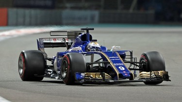 Marcus Ericsson of Sweden, driving for Team Sauber F1 at the Abu Dhabi Grand Prix in 2017.