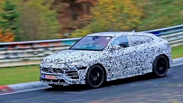 The 2018 Lamborghini Urus on the Nurburgring.