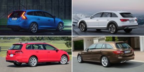 Volvo V60 Polestar, Audi A4 Allroad, Mercedes-Benz E-Class Estate, Volkswagen Golf Alltrack