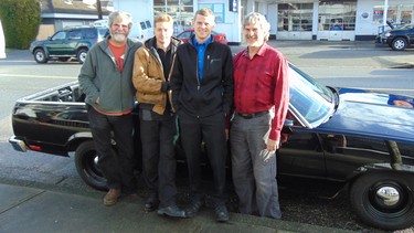 Brothers Steve and Ron Tremblay with Ron’s sons Kevin and Jeff who have operated The Garage at 20th and MacDonald St. on Vancouver’s west side for 35 years.