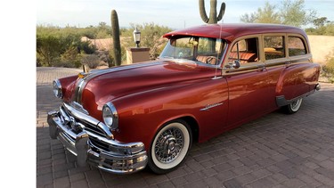 Garry Cassidy can’t wait to drive the 1953 Pontiac Woodie station wagon purchased at auction for $66,000 on a summer cruise to the beach in White Rock.