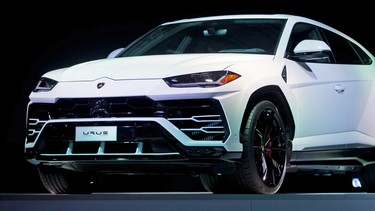 The Lamborghini Urus is unveiled at a press event alongside the 2018 North American International Auto Show Press Preview in Detroit, Michigan, January 15, 2018.