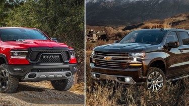 2019 Ram 1500 Rebel and 2019 Chevrolet Silverado