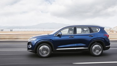 new 2019 Hyundai Santa Fe SUV in blue