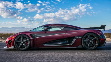 There will be two Koenigsegg Agera RS supercars at the show. The $2.5-million vehicle holds the the fastest car in the world record, clocked recently at 457.94km/h.