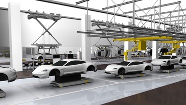 Porsche Mission E factory