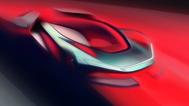 A sketch of the Automobili Pininfarina hypercar codenamed PF-Zero.