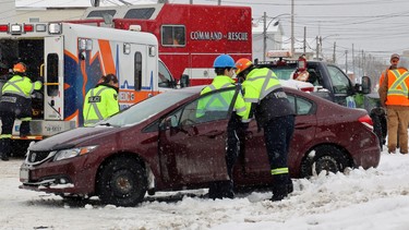 A minor crash in Timmins, Ontario.
