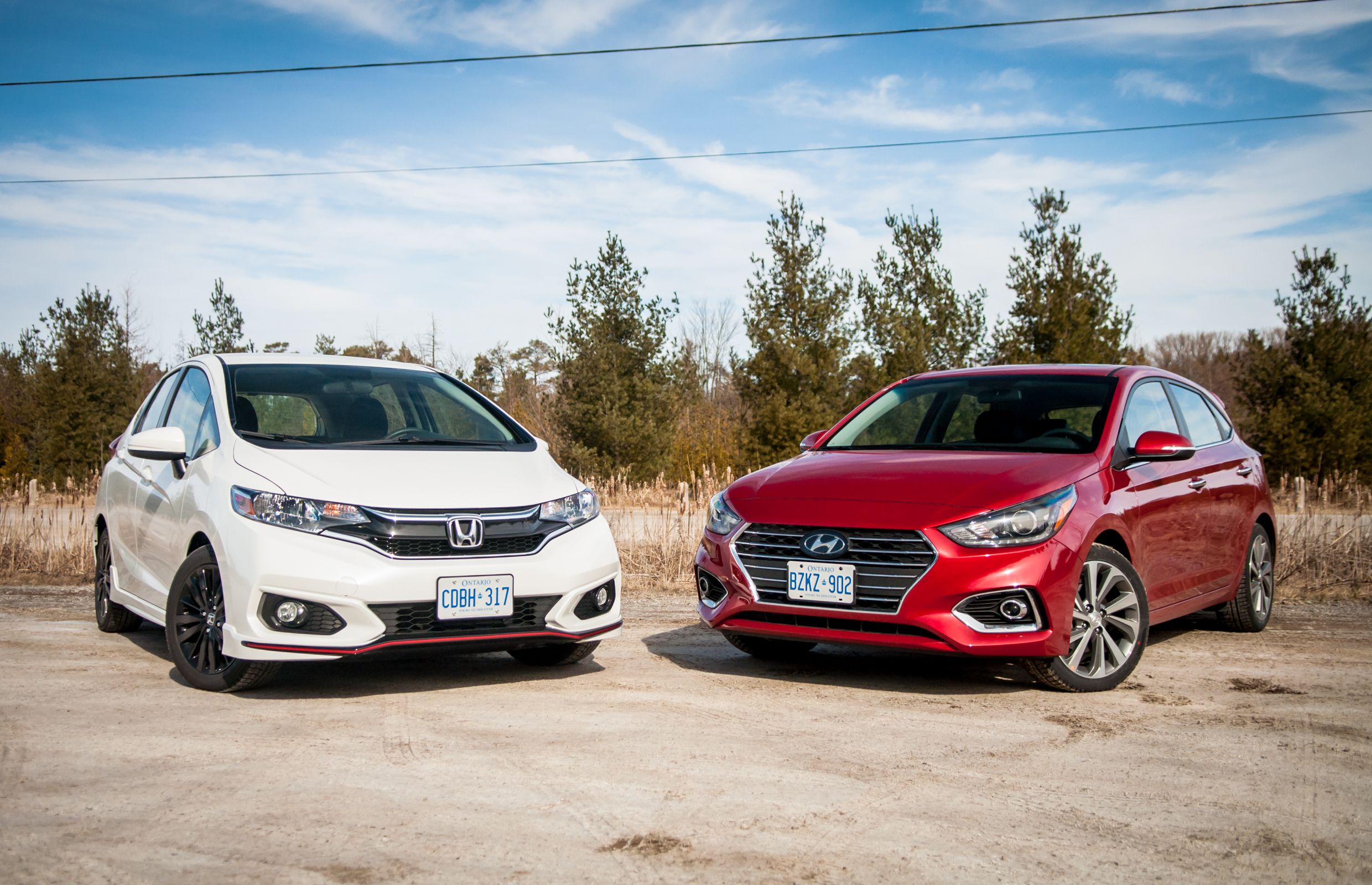 Car Comparison: 2018 Hyundai Accent GLS vs. 2018 Honda Fit Sport | Driving