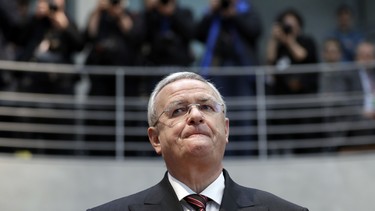 Martin Winterkorn, former CEO of the German car manufacturer 'Volkswagen', arrives for a questioning at an investigation committee of the German federal parliament in Berlin, Germany, Thursday, Jan. 19, 2017.