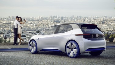 A rendering of the 2016 Volkswagen ID Concept Car.