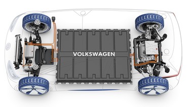 The modular MEB platform underpinning Volkswagen's I.D. concept.