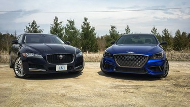 2018 Genesis G80 Sport vs. 2018 Jaguar XF 35t Prestige