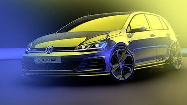 A teaser image of the Volkswagen Golf GTI TCR.
