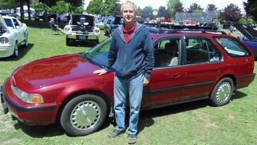 Roy Thomson with his restored 1991 Honda EX–R station wagon which is regularly displayed at collector car shows.