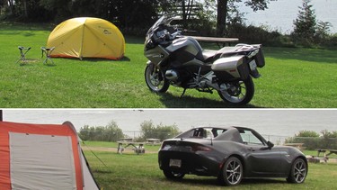 Mazda MX-5 RF and the BMW R1200RT