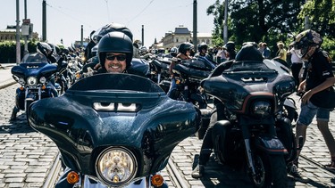 Part of the celebrations for Harley-Davidson in Prague, Czech Republic.