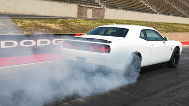 The 2019 Dodge Challenger R/T Scat Pack 1320 is a drag-oriented, street-legal muscle car designed with the grassroots drag racer in mind. Named for the quarter-mile distance (1,320 feet), the Challenger R/T Scat Pack 1320 is powered by the stalwart 392 HEMI® V-8 that delivers 485 horsepower and 475 lb.-ft. of torque. Running the quarter-mile in 11.7 seconds at 115 mph makes the showroom-stock Challenger R/T Scat Pack 1320 the fastest naturally aspirated, street-legal muscle car available.