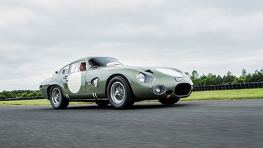 The 1963 Aston Martin DP215 Grand Touring Competition Prototype sold at auction by RM Sotheby's in 2018 for more than US$21 million.