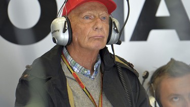 FILE - In this Friday, June 20, 2014 photo former three-time F1 World champion Niki Lauda from Austria attends the second training session at the race track in Spielberg, Austria. Three-time Formula One world champion Niki Lauda has undergone a lung transplant. The Vienna General Hospital says the operation was performed Thursday because of a "serious lung illness." It didn't give more specific details in a brief statement and said the 69-year-old Austrian's family would make no public comment.