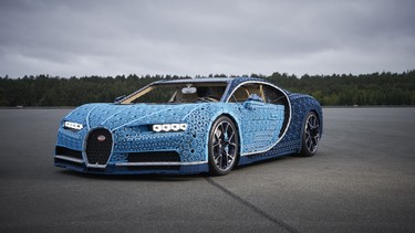 The full-size LEGO Technic Bugatti Chiron.