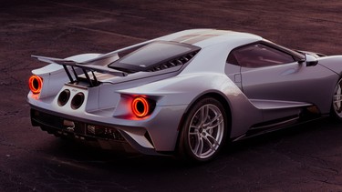 A 2017 Ford GT supercar, up for sale at a Mecum auction (again) August 2018 against Ford's wishes.