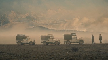 Part of a fleet of vintage Land Rovers that make up the only link between the Indian villages of Maneybhanjang and Sandakphu in the Himalayas.