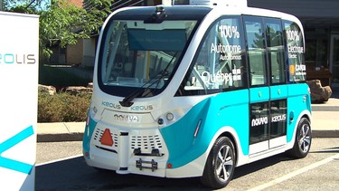 The NAYVA-built Keolis-operated autonomous shuttle.