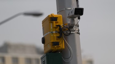 New automated noise monitoring cameras at 122 Street and Jasper Avenue on Thursday, Aug. 16, 2018 in Edmonton.