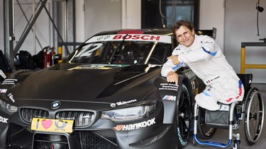 Alex Zanardi and his BMW M4 DTM.