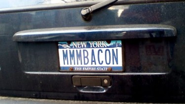 Bacon Licence Plate