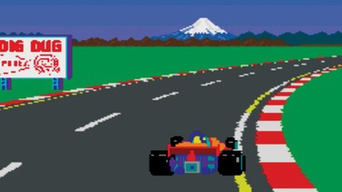 Pole Position was the hottest driving game of its day in 1984. It featured one of the first video games with a somewhat intelligible human voice.
