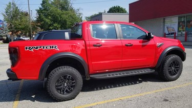 A prototype North American-spec Ford Ranger Raptor in Windsor, Ontario in mid-August 2018.