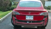 Brand new Tesla Model 3 has bumper ripped off by rain