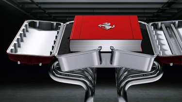 Taschen's new book "Ferrari" comes with a sculptural steel bookstand and costs US$30,000.