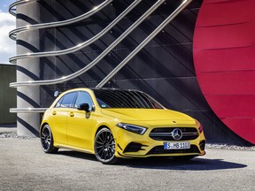 The Mercedes-AMG A 35 4MATIC

Mercedes-AMG A 35 4MATIC (2018), Sun yellow;Combined fuel consumption: 7.4-7.3 l/100 km, Combined CO2 emissions: 169-167 g/km*