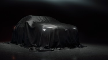 A teaser image of the Audi e-Tron.