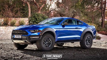 A rendering of a Ford Mustang "Raptor" by X-Tomi Design.