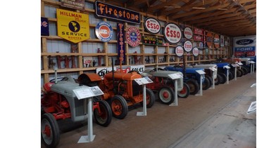 Just a few of the Ford tractors housed at the Call of the West Museum in High River. On Sept. 22, the tractors and other vehicles will be moved outside to make room for a number of swap meet tables.